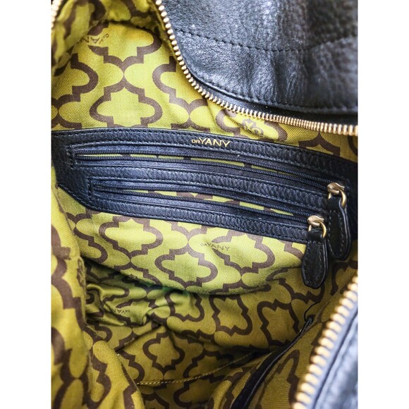 Purple Green COLORBLOCK Leather ORYANY Y2K Satchel Brass Zipper Jumbo Purse - Picture 10 of 10